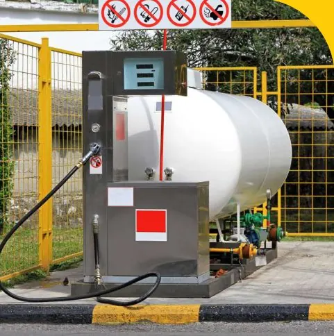 LPG skid plant with dispenser