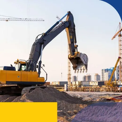 Excavator on a construction site